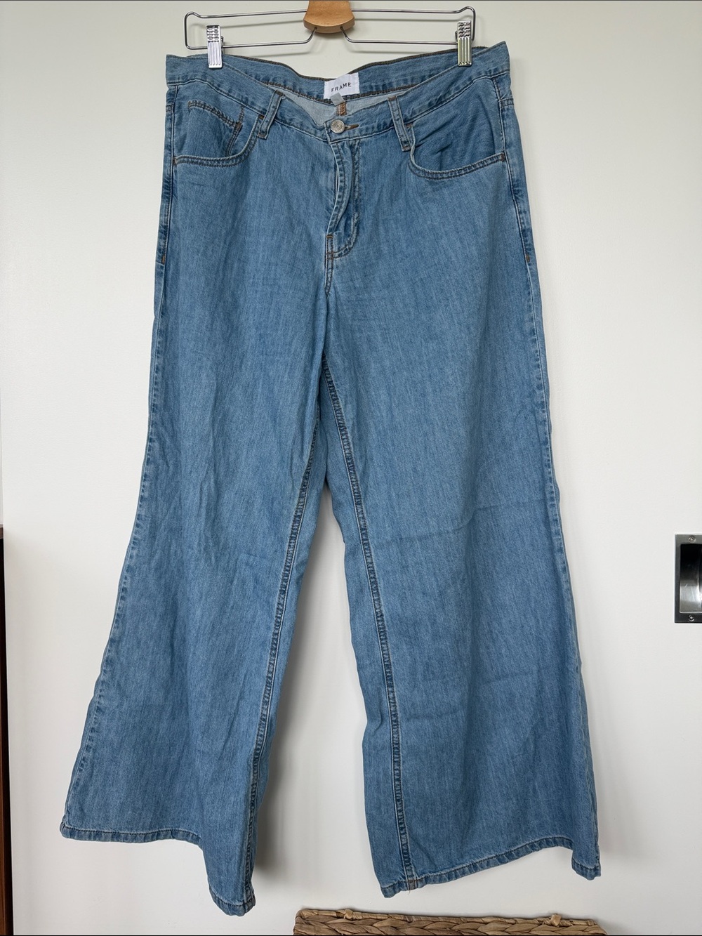 Frame Denim Light Blue Wide Leg Jeans